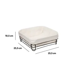 5five Corbeille en acier 25 cm - Beige, Noir