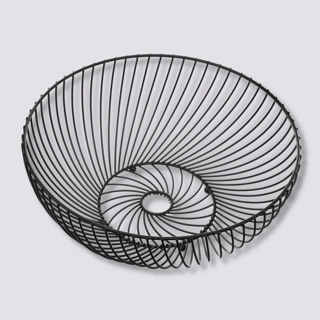 5five Corbeille torsadée en métal 30 cm, Noir