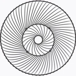 5five Corbeille torsadée en métal 30 cm, Noir