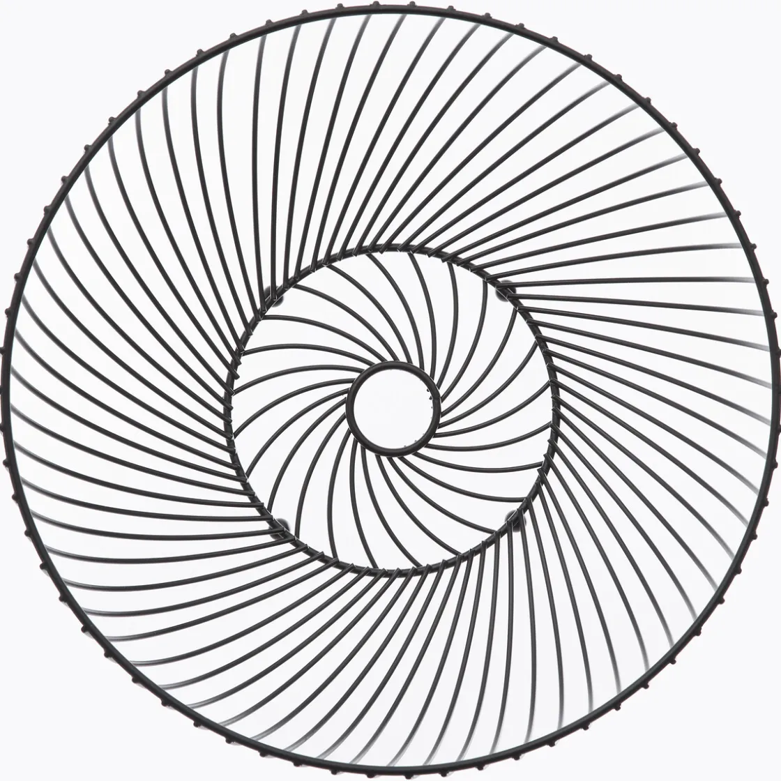 5five Corbeille torsadée en métal 30 cm, Noir