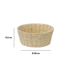 5five Corbeille tressée ronde 28 cm