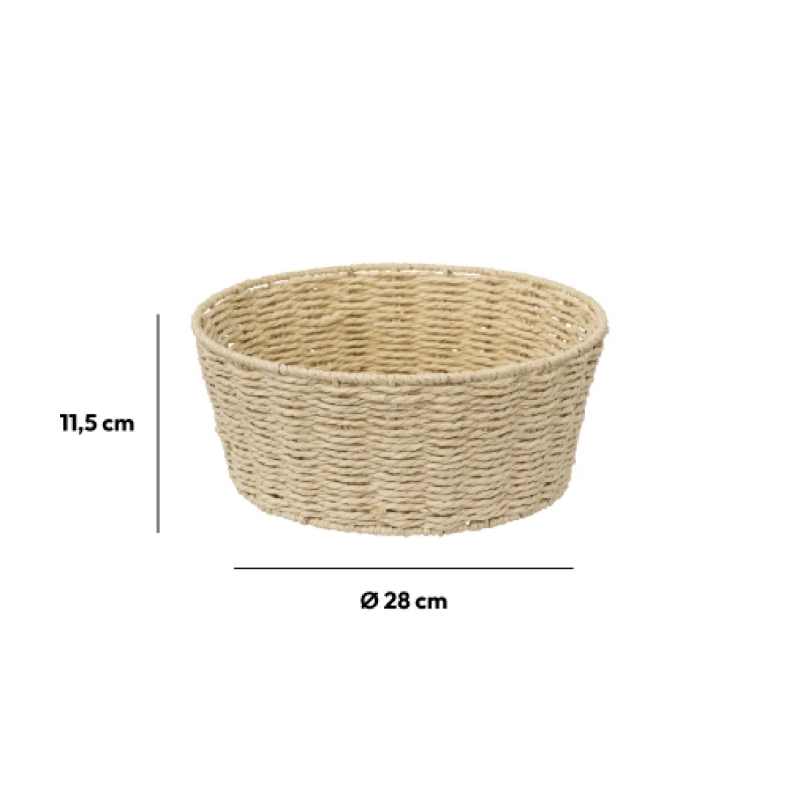 5five Corbeille tressée ronde 28 cm