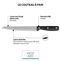 5five Couteau à pain inox - lame 20cm