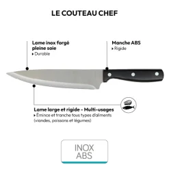 5five Couteau de chef inox - lame 20cm