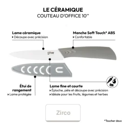 5five Couteau d'office céramique - lame 10cm