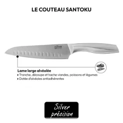 5five Couteau Santoku inox - lame 18cm