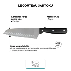 5five Couteau Santoku inox - lame 17cm
