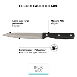 5five Couteau utilitaire inox - lame 13cm