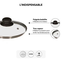 5five Couvercle en verre, 18 cm