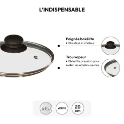 5five Couvercle en verre, 20 cm