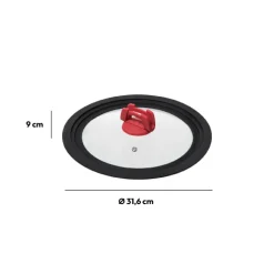 5five Couvercle en verre universel- 26/28/30cm