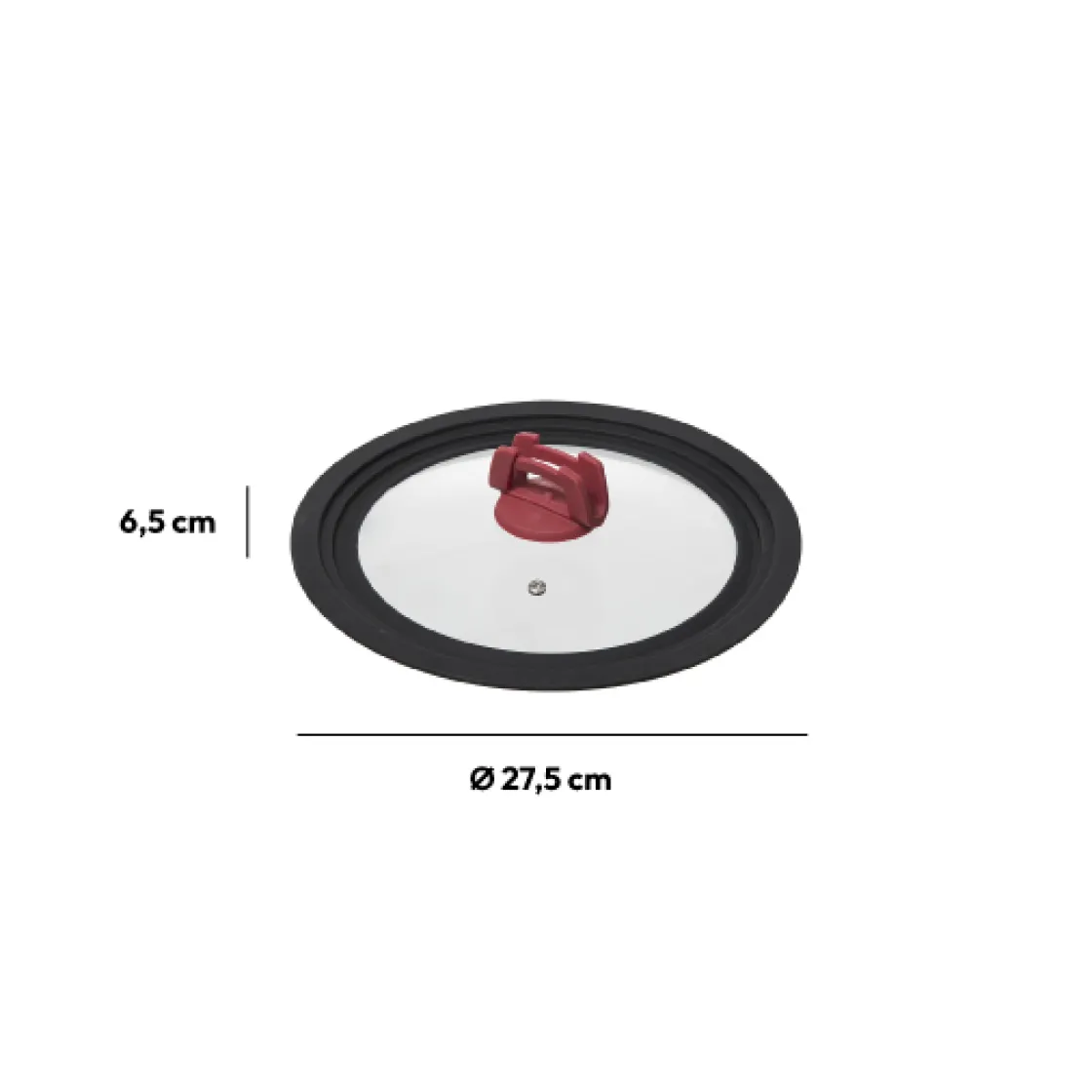 5five Couvercle en verre universel 22/24/26 cm