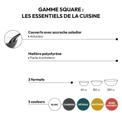 5five Couverts à salade, Gris charbon