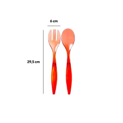 5five Couverts à salade, Rouge nacarat