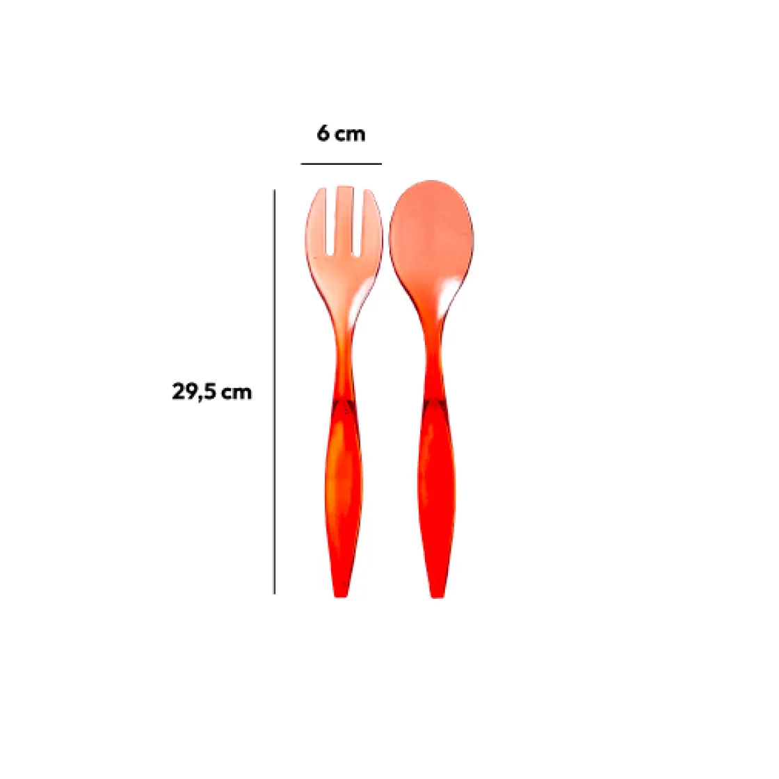 5five Couverts à salade, Rouge nacarat