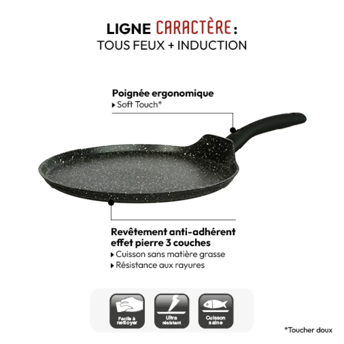 5five Crêpière Aluminium forgé, 28 cm