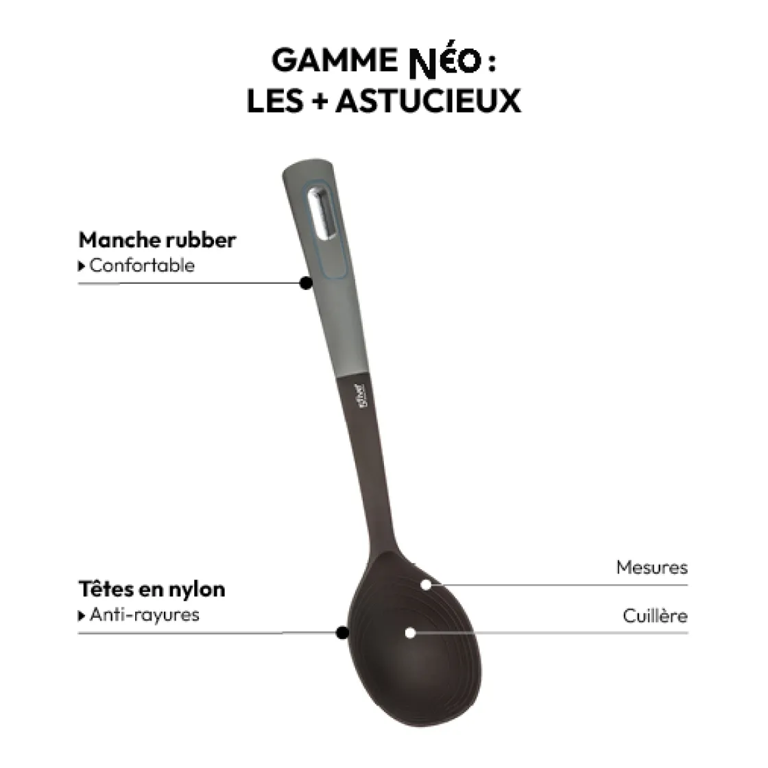 5five Cuillère en nylon, Gris