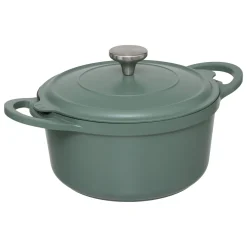 5five Cuiseur vapeur fonte d'aluminium vert, 24cm