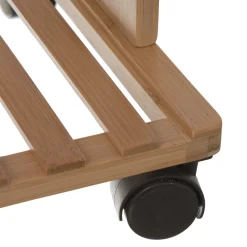 5five Desserte 4 niveaux à roulettes, Bambou blanc