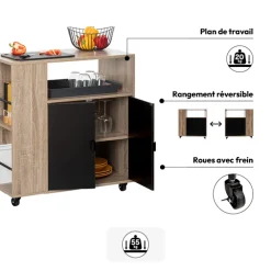 5five Desserte 3 niveaux, Noir