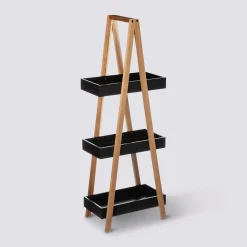 5five Desserte 3 niveaux triangle, Acacia noir