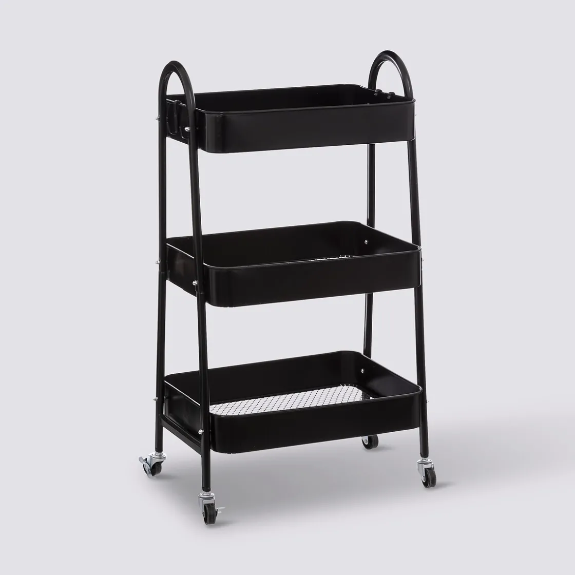 5five Desserte à roulette 3 niveaux, Métal noir