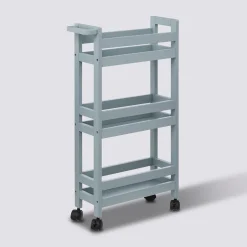 5five Desserte à roulettes 3 niveaux, Bleu artic