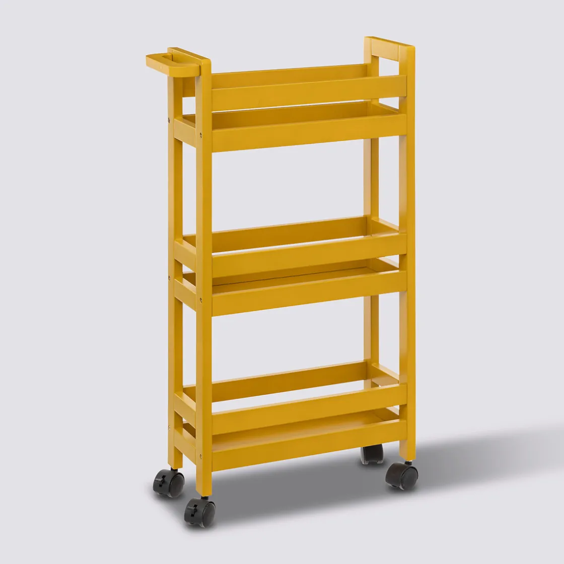 5five Desserte à roulettes 3 niveaux, Jaune moutarde