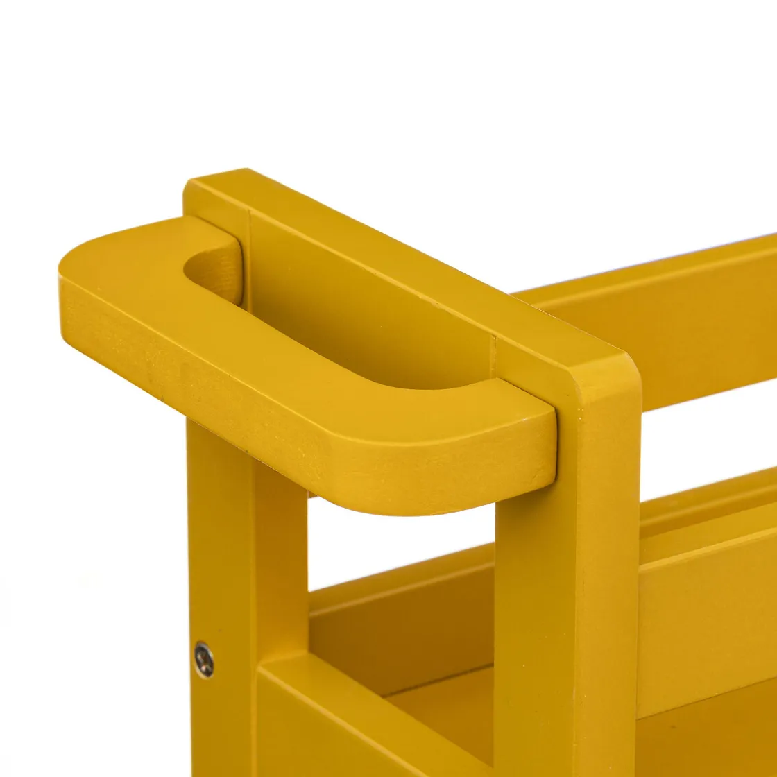 5five Desserte à roulettes 3 niveaux, Jaune moutarde