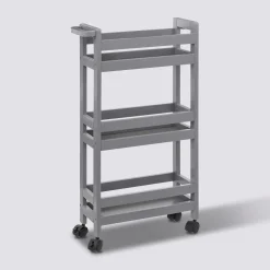 5five Desserte à roulettes 3 niveaux, Gris béton