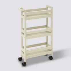 5five Desserte à roulettes 3 niveaux, Beige naturel