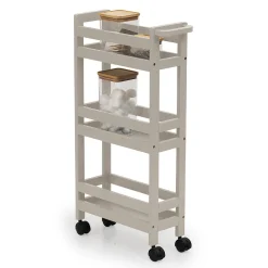 5five Desserte à roulettes 3 niveaux, Beige naturel