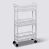 5five Desserte à roulettes 3 niveaux, Blanc coton