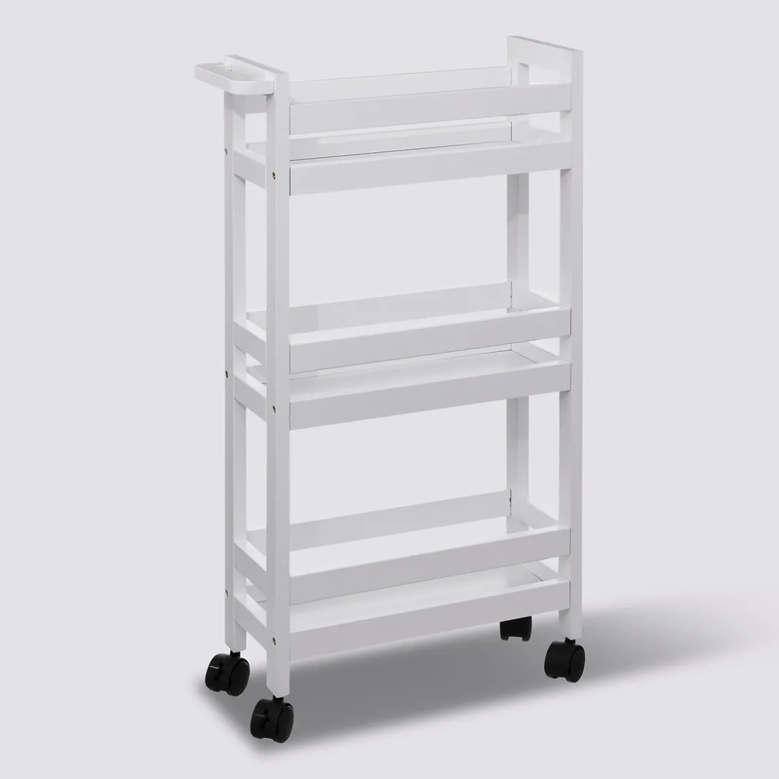 5five Desserte à roulettes 3 niveaux, Blanc coton