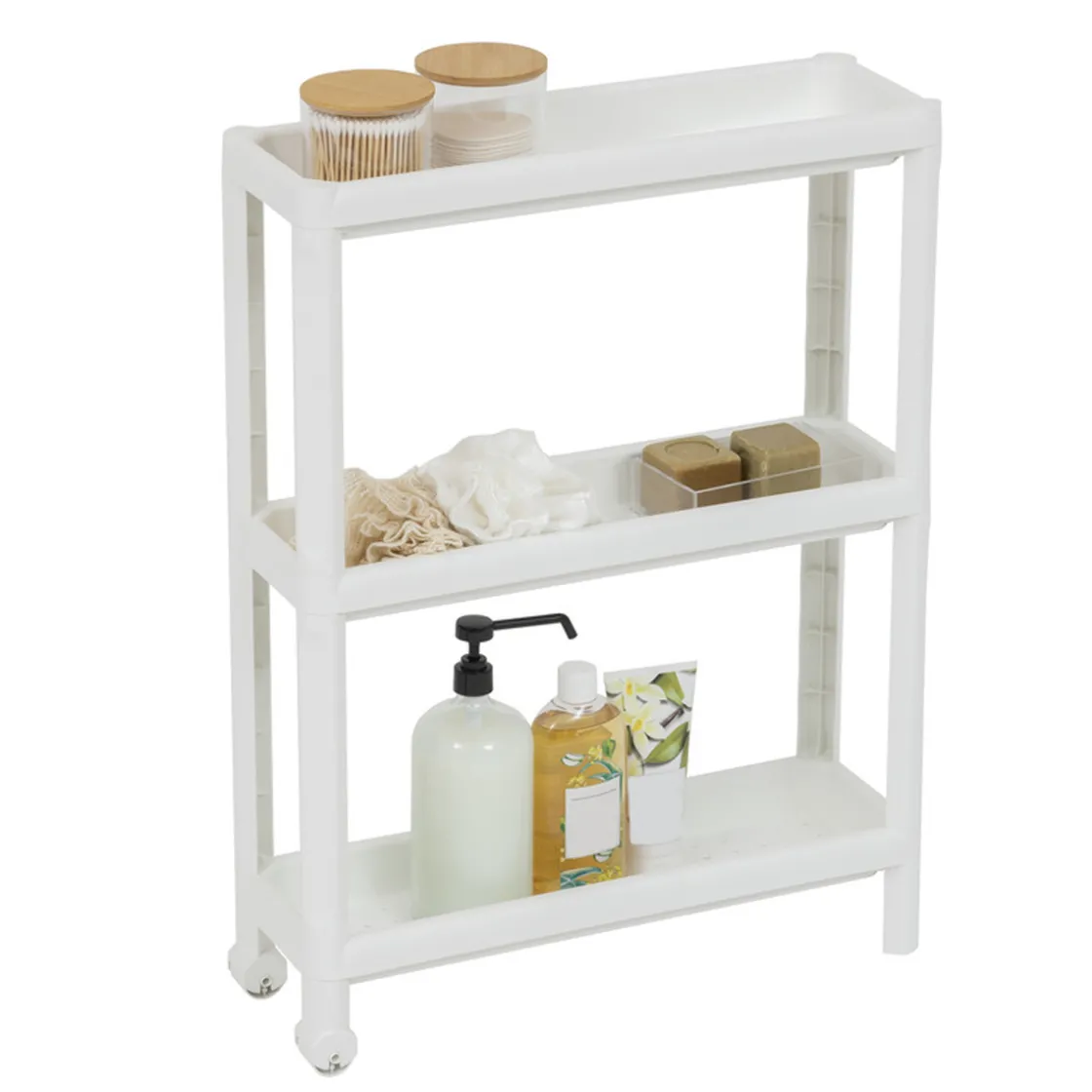 5five Desserte à roulettes 3 niveaux, Blanc