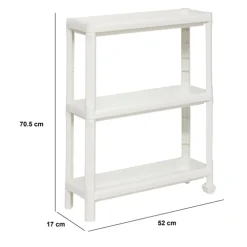 5five Desserte à roulettes 3 niveaux, Blanc