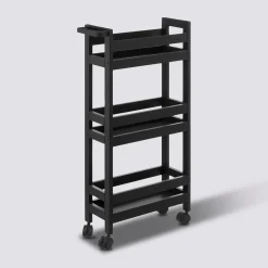 5five Desserte à roulettes 3 niveaux, Noir khôl