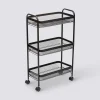 5five Desserte à roulettes 3 étages, Noir