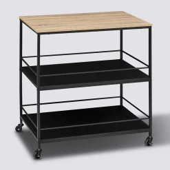 5five Desserte grand modèle 2 niveaux, Noir