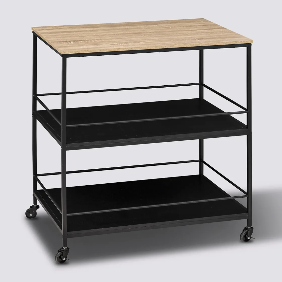 5five Desserte grand modèle 2 niveaux, Noir