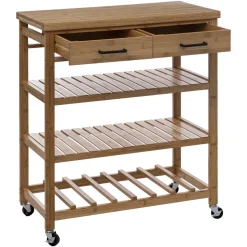 5five Desserte grand modèle 2 tiroirs, Bambou