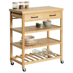 5five Desserte grand modèle 2 tiroirs, Bambou