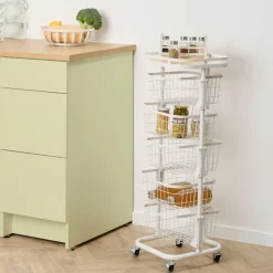 5five Desserte, L.34,5 cm, Blanc