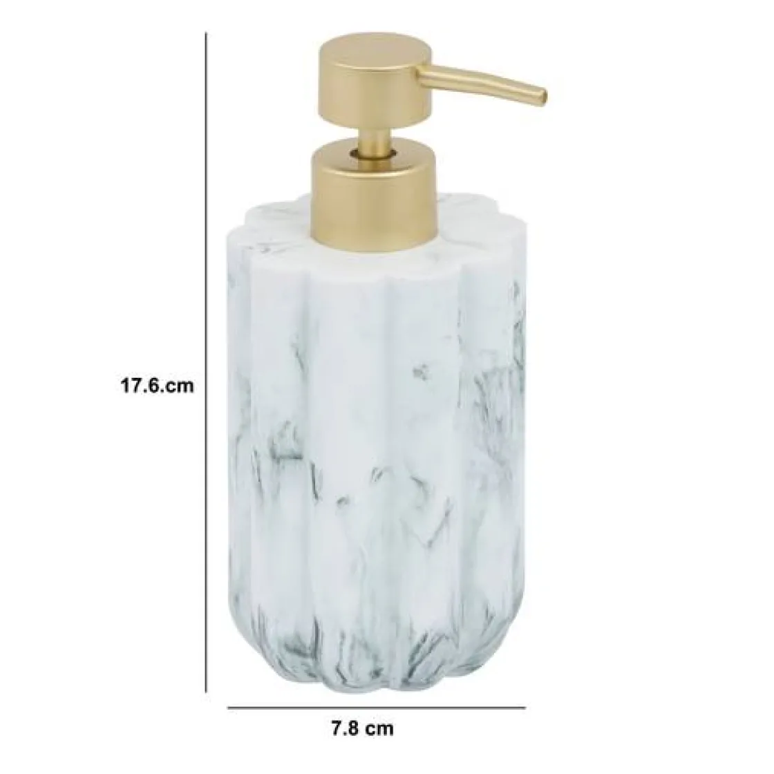 5five Distributeur de savon, 250 ml, Blanc