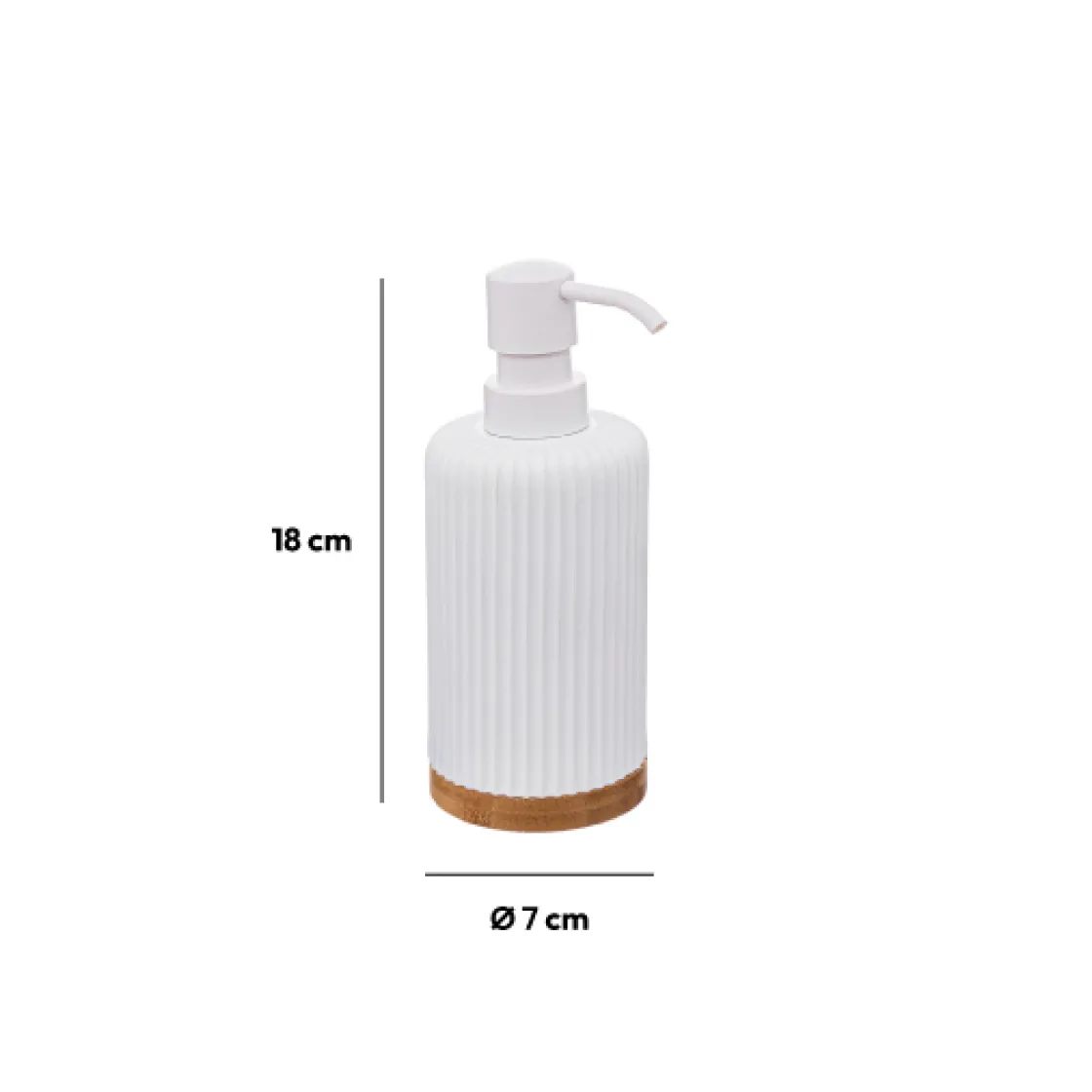 5five Distributeur de savon 270ml, Blanc