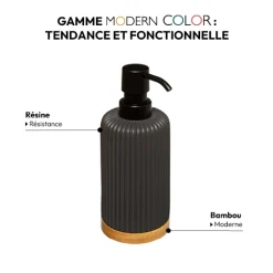 5five Distributeur de savon 270ml, Noir