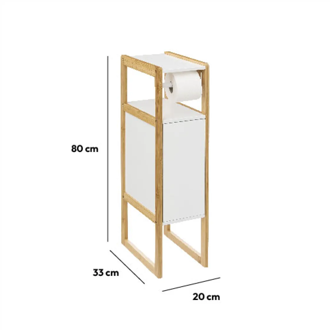 5five Dérouleur meuble avec réserve, Blanc