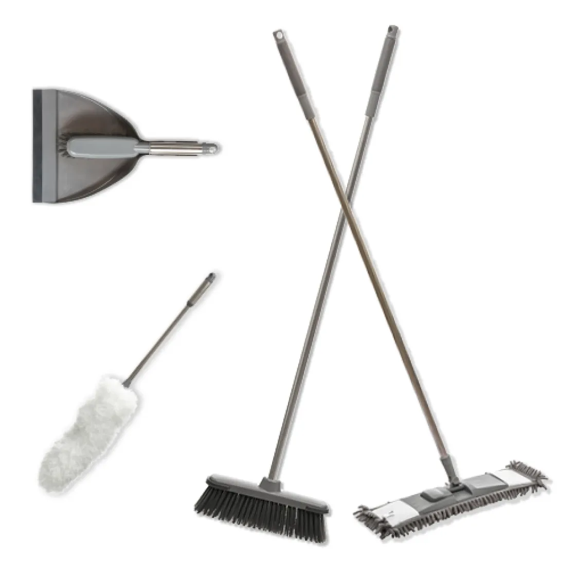 5five Ensemble pelle/balayette, Gris