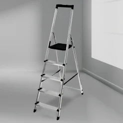 5five Escabeau pliable en aluminium 5 marches