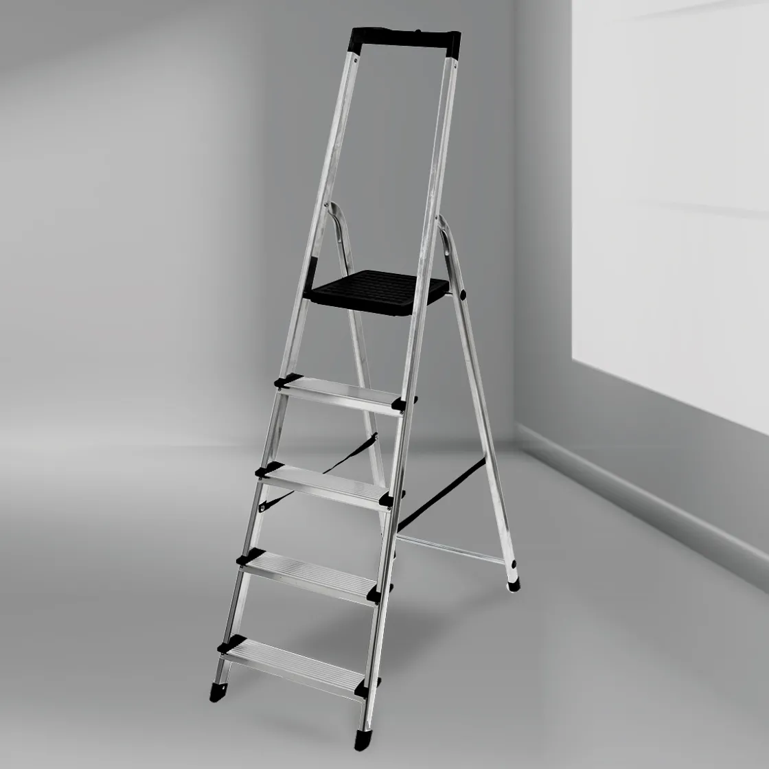 5five Escabeau pliable en aluminium 5 marches